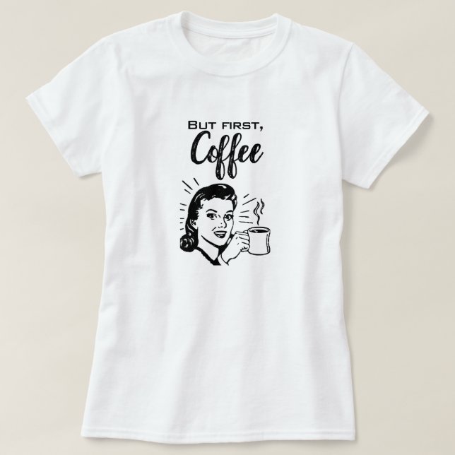 Primera camiseta de café retro (Diseño del anverso)