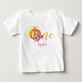 Primera camiseta de calabaza de flor de cumpleaños