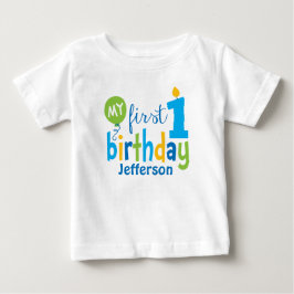Primera camiseta de cumpleaños personalizada