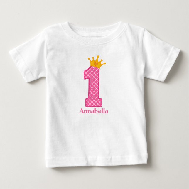 Primera camiseta de la princesa de cumpleaños pers (Anverso)