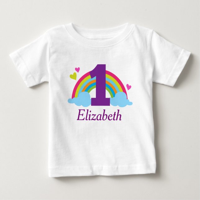 Primera camiseta personalizada Rainbow Chicas de c (Anverso)