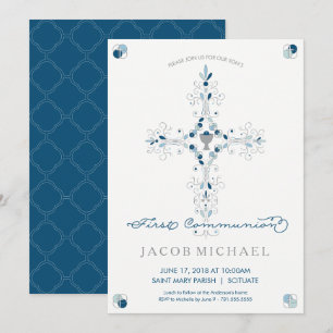 Primera carta de invitación de niño para la comuni