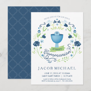 Primera carta de invitación de niño para la comuni