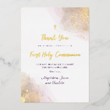 Primera comunicación Gracias por venir tarjeta