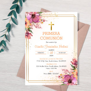 Primera Comunión de Invitación de Primera Comunión