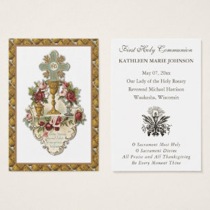 Primera Comunión Elegante Recuerdo Santo 
