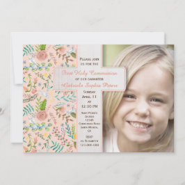 Primera Comunión Floral | Invitaciones de Foto
