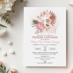 Primera Comunión Invitación Boho