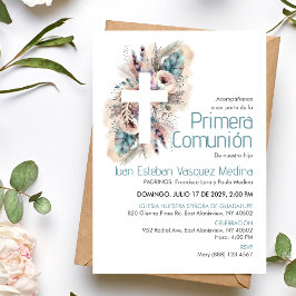 Primera Comunión Invitación Boho