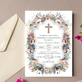 Primera Comunión Invitación Boho