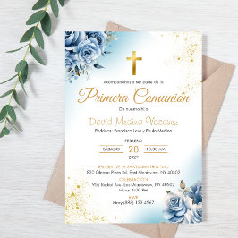 Primera Comunión Invitación Elegante Santa Comunió
