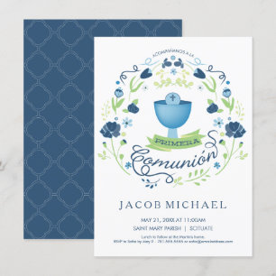 Primera Comunión Invitación - Tarjeta de niño espa