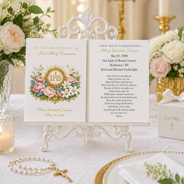 Primera Comunión Recuerdo IHS Floral (Subido por el creador)