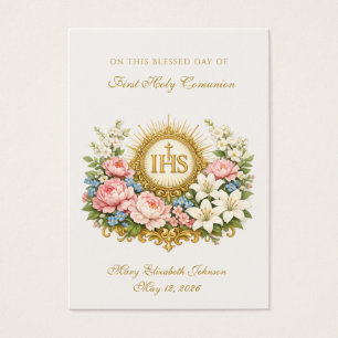 Primera Comunión Recuerdo IHS Floral