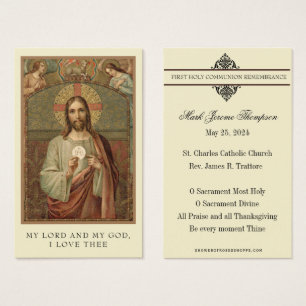 PRIMERA COMUNIÓN SAGRADA TARJETA DE JESÚS ÁNGELES