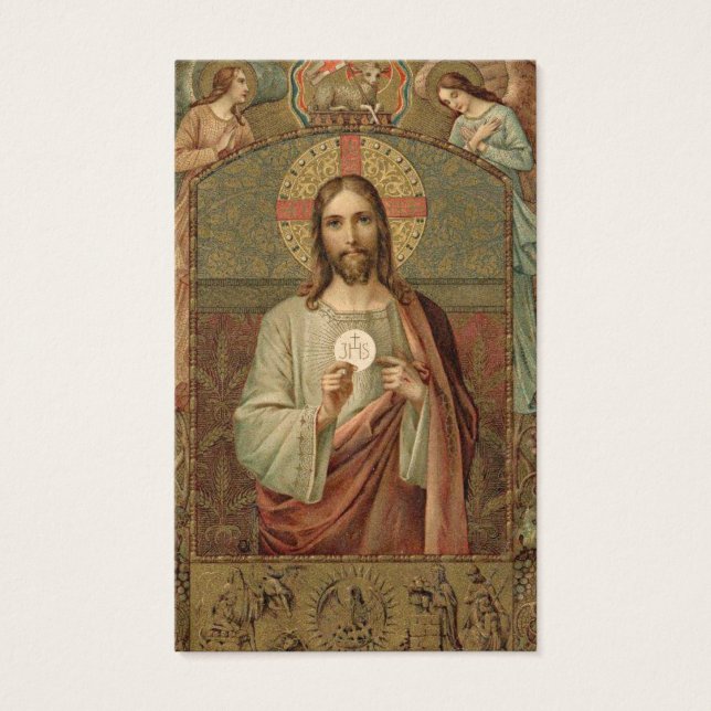 PRIMERA COMUNIÓN SAGRADA TARJETA DE JESÚS ÁNGELES (Anverso)