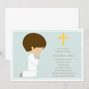 Primera Comunión Santa - Azul   Invitación