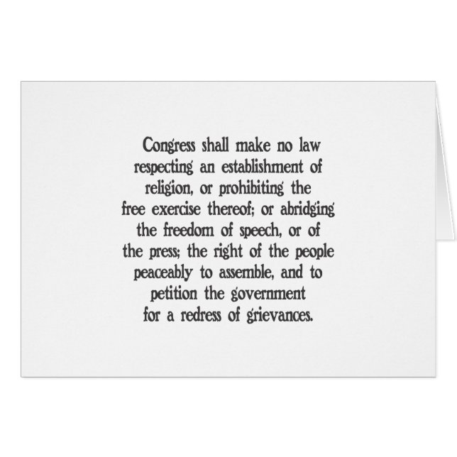 Primera Enmienda (Anverso (Horizontal))