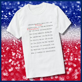Primera enmienda Revisión de la camiseta sobre la 