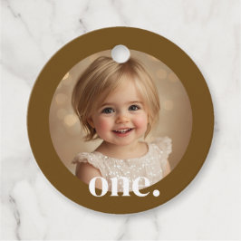 Primera etiqueta de favor de foto de cumpleaños en