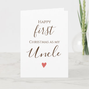 Primera Feliz Navidad Tarjeta del Tío
