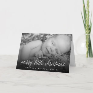 Primera feliz pequeña tarjeta de la foto del