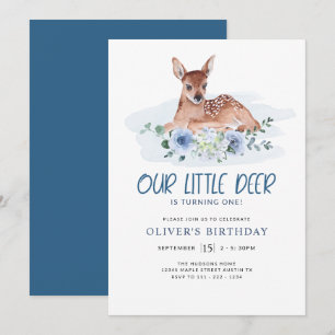 Primera fiesta de cumpleaños Pequeña Invitación Fl