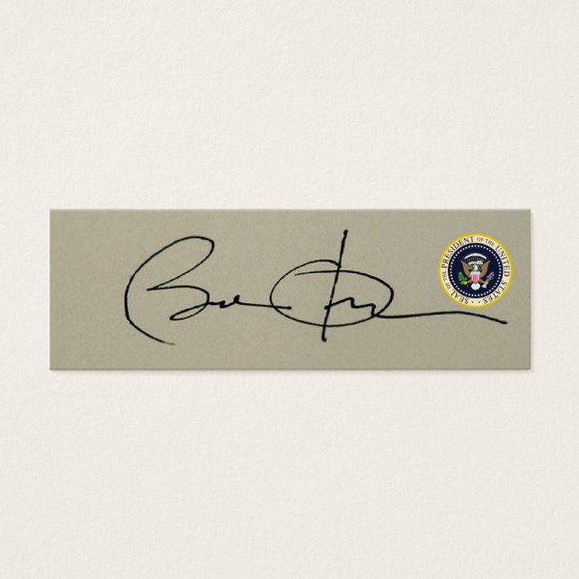 Primera FIRMA de Barack Obama como presidente de l (Frente)
