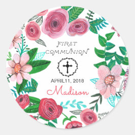 Primera flor de la Santa Comunión | Pegatina de re
