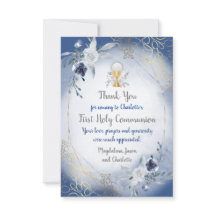 primera foto de la comunión: tarjeta de agradecimi