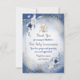 primera foto de la comunión: tarjeta de agradecimi
