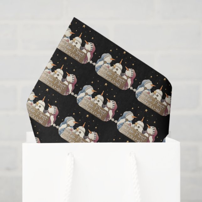 Primera hoja de papel de Snowman (Bolsa de regalo)