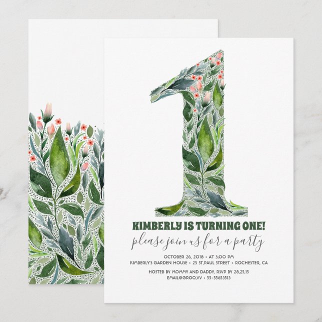  Primera invitación a fiesta de cumpleaños (Anverso / Reverso)