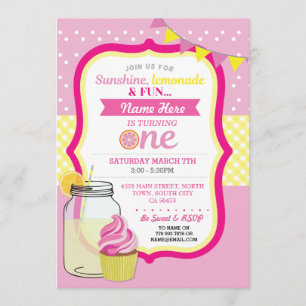 Primera invitación a fiesta de cumpleaños de Lemon