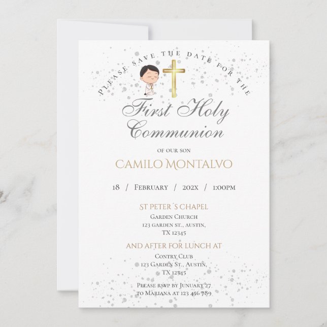 Primera invitación a la comunidad sagrada para el  (Anverso)