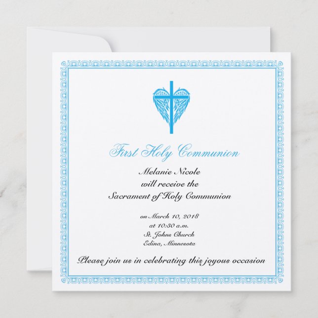 Primera invitación a la comunión (Anverso)