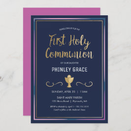 Primera invitación a la comunión - Elegante, simpl