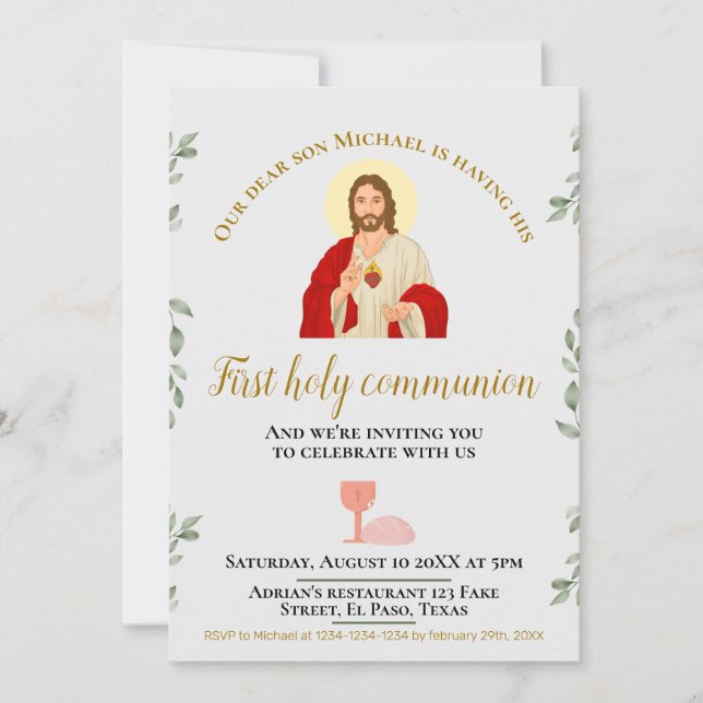 Primera invitación a la comunión: Jesús, uña (Anverso)