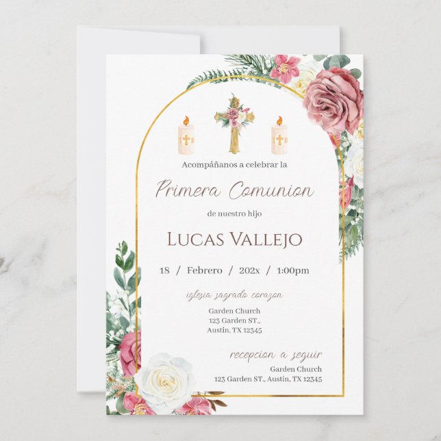 Primera Invitación A La Comunión Sagrada Para El N (Anverso)