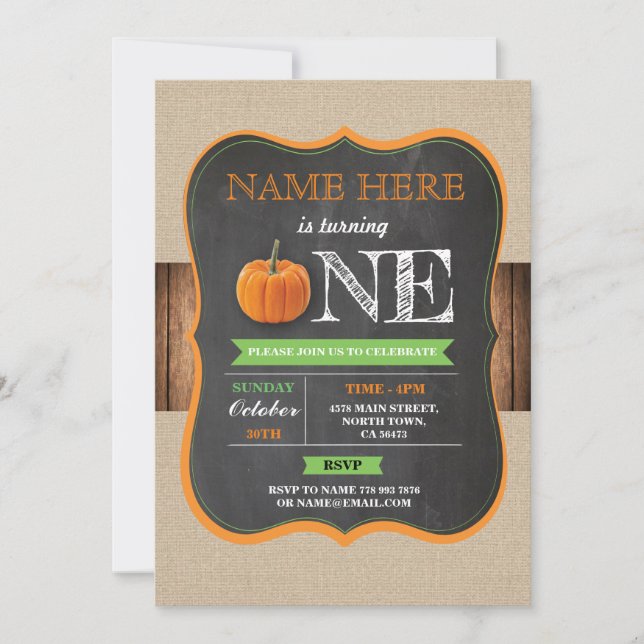 Primera invitación a la fiesta de cumpleaños de la (Anverso)