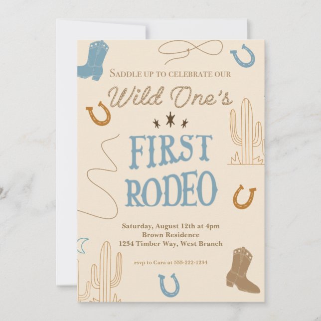 Primera invitación a la fiesta de cumpleaños de Ro (Anverso)