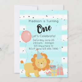 Primera invitación a la fiesta de cumpleaños - Leó