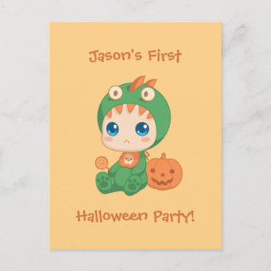 Primera invitación a la fiesta de halloween Baby D