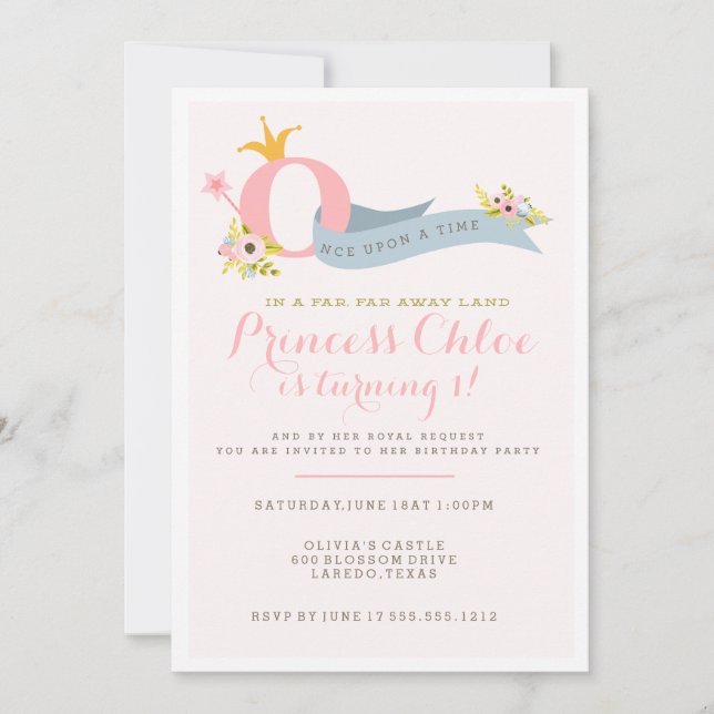 Primera invitación a la fiesta de la princesa de c (Anverso)