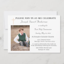 Primera invitación a la foto de la Santa Comunión