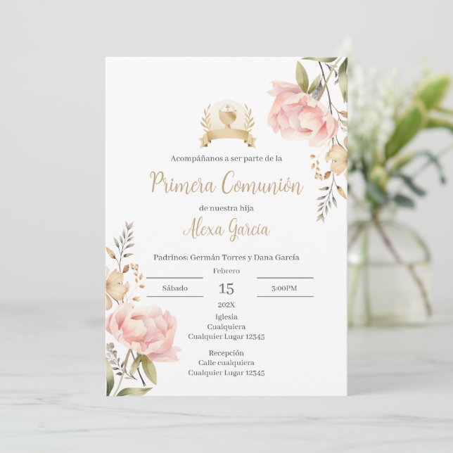 Primera invitación a la Santa Comunión (Anverso de pie)