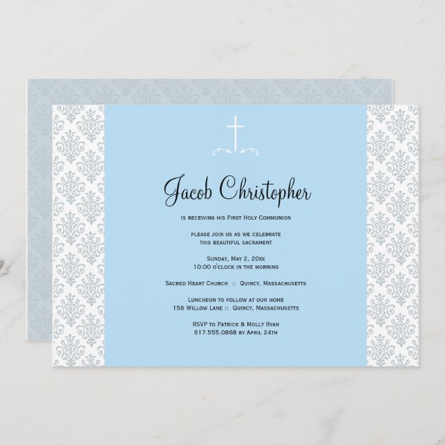 Primera invitación a la Santa Comunión (Anverso / Reverso)