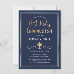 Primera invitación a la Santa Comunión - Elegante,