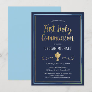 Primera invitación a la Santa Comunión - Elegante,
