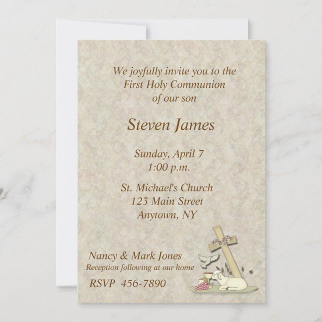 Primera invitación al cordero comunitario (Anverso)